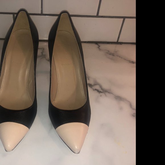 J. Crew Shoes J Crew Cap Everly Toe Reverse Black With Ivory